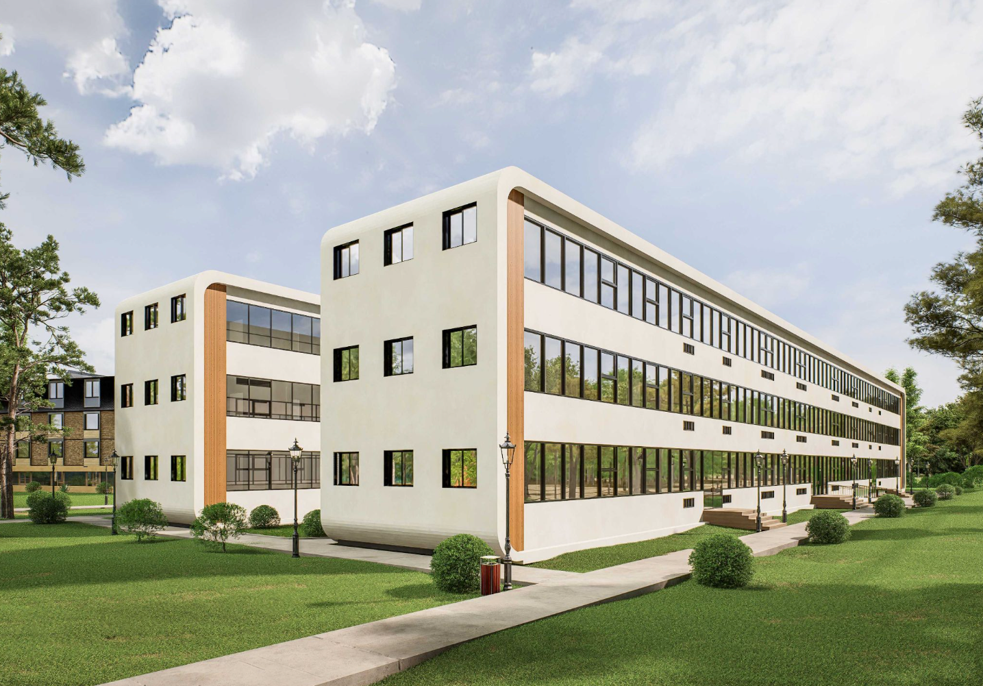 Cheyney University — modular student housing concept rendering