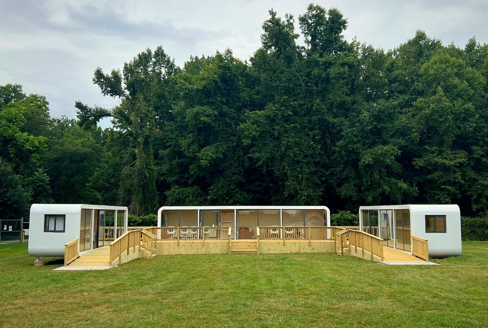 University of the District of Columbia — three delivered modular classroom pods on site